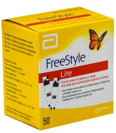 Tiras de Teste para Glicose Freestyle Lite 50 unidades