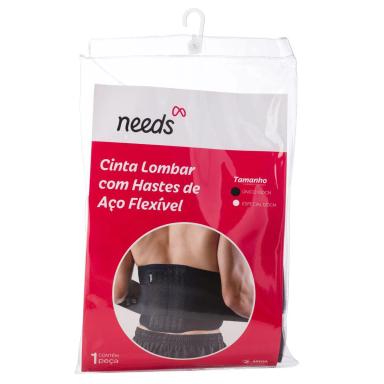 Cinta Lombar com Hastes de Aço Flexível Needs 1 Unidade