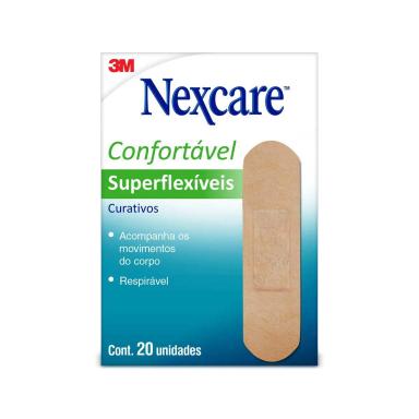 Curativo 3M Nexcare Superflexíveis com 20 unidades