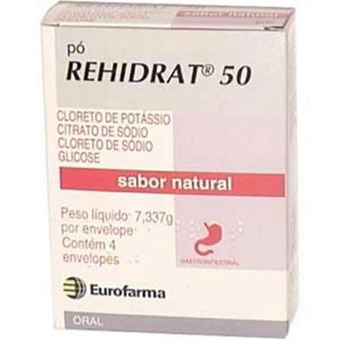 Rehidrat 50 Sabor Natural Pó 4 Envelopes de 7,337g