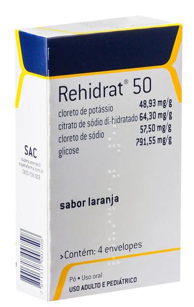 Rehidrat 50 Sabor Laranja Pó 4 envelopes de 7,625g