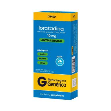 Loratadina 10mg 12 comprimidos Cimed Genérico