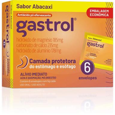 Gastrol Pó Efervescente Abacaxi 6 Sachês