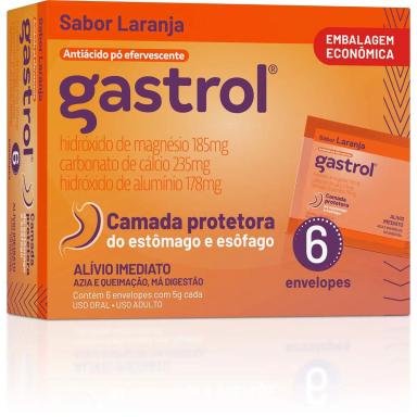 Gastrol Pó Efervescente Laranja 6 Sachês