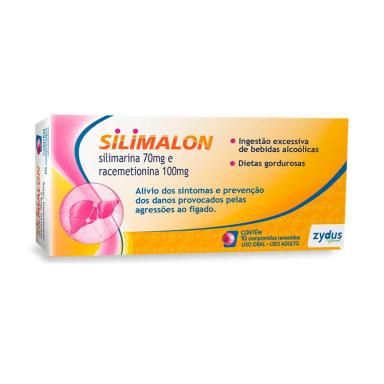 Silimalon Silimarina 70mg + Racemetionina 100mg 10 comprimidos