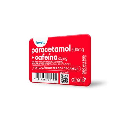 Paracetamol bwell 500mg + Cafeina 65mg 4 Comprimidos