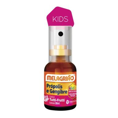 Melagrião Kids Própolis e Gengibre Sabor Tutti-Frutti Spray 30ml