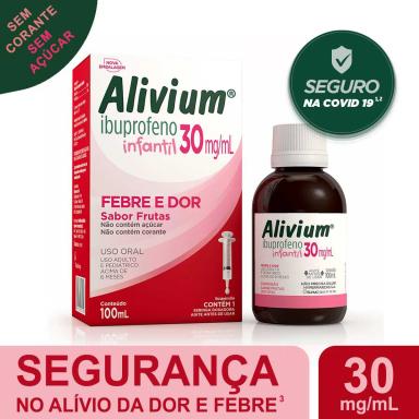 Alivium Infantil 30mg/ml Sabor Frutas Suspensão Oral 100ml