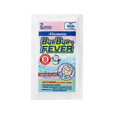 Adesivo para Alívio da Febre Bye Bye Fever Bebês 0 a 2 Anos - 2 Unidades