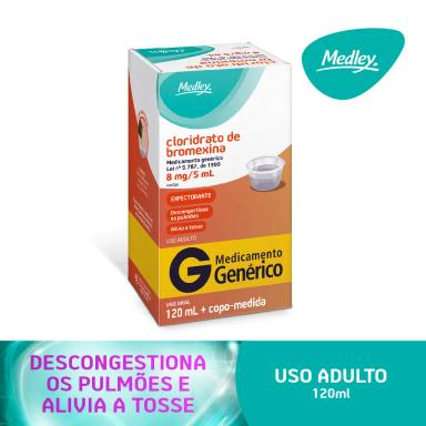 Cloridrato de Bromexina 8mg/5ml Xarope 120ml Medley Genérico