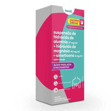Antiácido e Antigases Sabor Cereja bwell Suspensão Oral 240ml