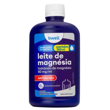 Leite de Magnésia bwell Antiácido e Laxante Suave 350ml