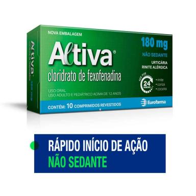 Altiva Cloridrato de Fexofenadina 180mg 10 comprimidos