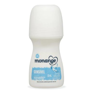 Desodorante Antitranspirante Roll-On Monange Sensível Feminino 48h 50ml