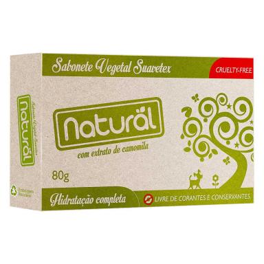 Sabonete Vegetal Suavetex Natural Extrato de Camomila em Barra 80g