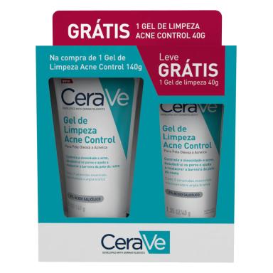 Promo Pack Gel de Limpeza Cerave Acne Control 140g + Grátis 40g