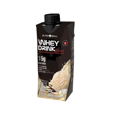 Whey Drink Gourmet Black Skull Sabor Sorvete de Baunilha 250ml