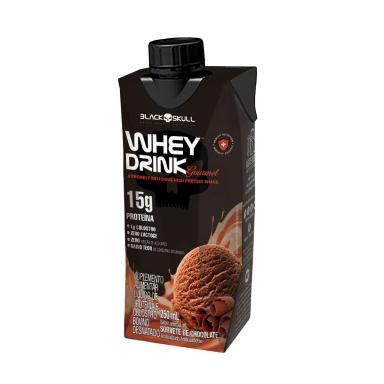 Whey Drink Gourmet Black Skull Sabor Sorvete de Chocolate 250ml