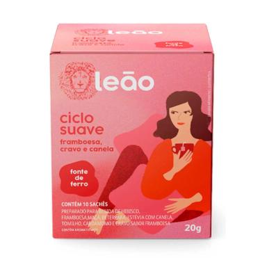 Leão Ciclo Suave Chá de Framboesa, Cravo e Canela. 10 sachês