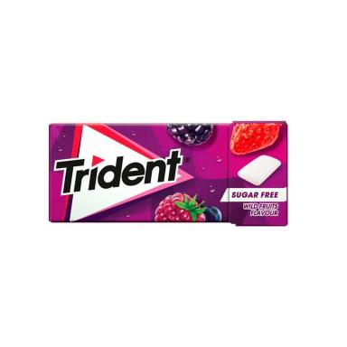 Goma de Mascar Trident Drágeas Frutas Vermelhas Sem Açúcar 24 unidades
