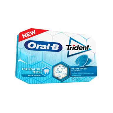 Goma de Mascar Trident Oral B Menta Sem Açúcar 10 unidades