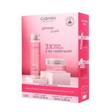 Kit Cadiveu Professional Essentials Glamour Shampoo 250ml + Máscara 200ml