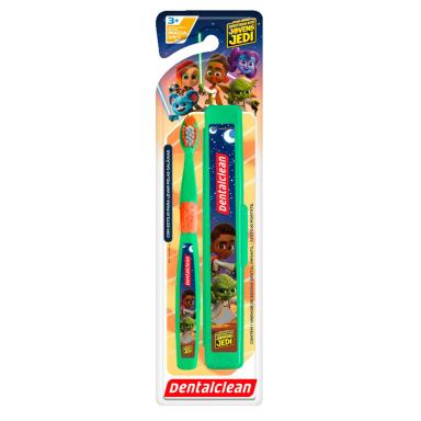 Escova de Dente Infantil Dentalclean Star Wars Aventuras dos Jovens Jedi 3+ Anos Macia 1 unidade