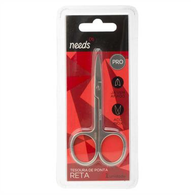 Tesoura de Unha Needs PRO Ponta Reta 1 Unidade
