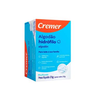 Algodão Hidrófilo Cremer com 25g