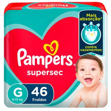 Fralda Pampers Supersec G 46 unidades