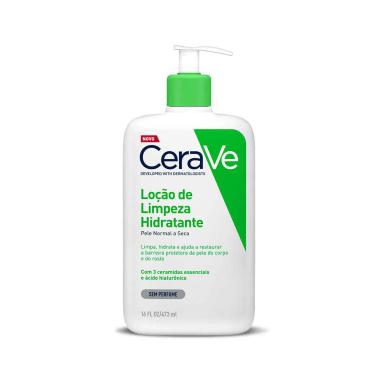 Loção de Limpeza Hidratante Para o Banho CeraVe Pele Normal a Seca com 473ml