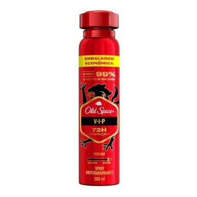 Desodorante Antitranspirante Spray Old Spice Vip Masculino 72h 200ml