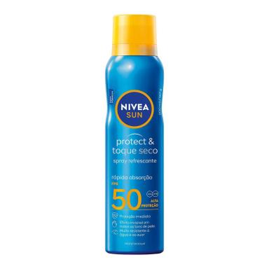 Protetor Solar Spray FPS 50 Nivea Sun Protect & Toque Seco 200ml