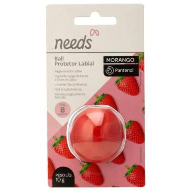 Protetor Labial Hidratante FPS 8 Needs Ball Morango Pantenol  10g