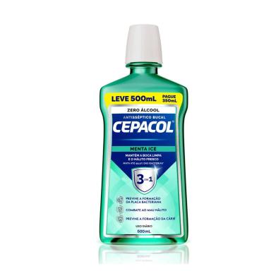 Enxaguante Antisséptico Bucal Cepacol Menta Ice Sem Álcool 500ml