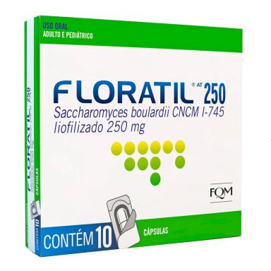 Probiótico Floratil 250mg 10 cápsulas