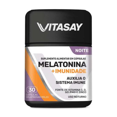 Suplemento Alimentar Vitasay Melatonina + Imunidade 30 cápsulas