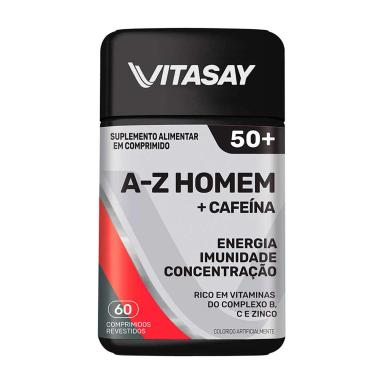 Polivitamínico Vitasay 50+ Homem A-Z + Cafeína 60 comprimidos