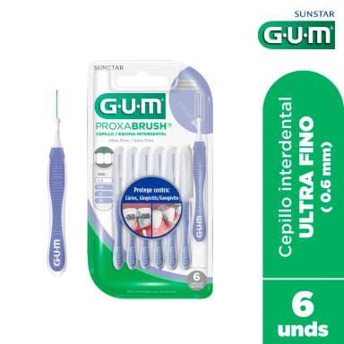 Escova de Dente Interdental G.U.M Proxabrush 0.6mm com 6 unidades