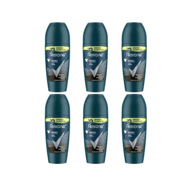 DESODORANTE ROLL-ON REXONA 50ML MASCULINO INVISIBLE - KIT C/6UN