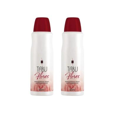 DESODORANTE SPRAY TABU FLORES 90ML - KIT C/ 2UN