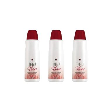 DESODORANTE SPRAY TABU FLORES 90ML - KIT C/ 3UN