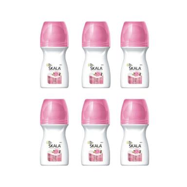 DESODORANTE ROLL-ON SKALA 60ML FEMININO ROSAS - KIT C/6UN