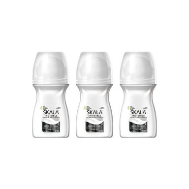 DESODORANTE ROLL-ON SKALA 60ML INVISIBLE-KIT C/3UN