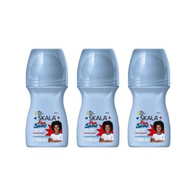 DESODORANTE ROLL-ON SKALA 60ML KIDS FUN SPORT - KIT C/ 3UN