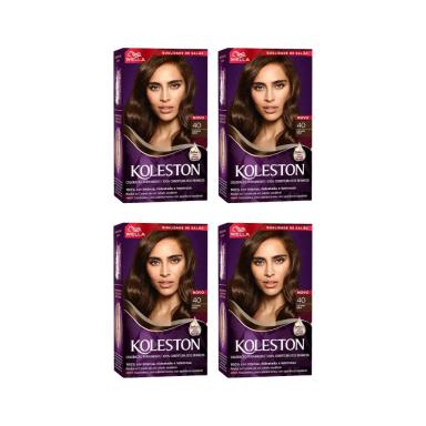 COLORAçAO KOLESTON 40 CASTANHO MEDIO-KIT C/4UN