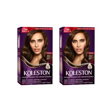 COLORAçAO KOLESTON 40 CASTANHO MEDIO-KIT C/2UN