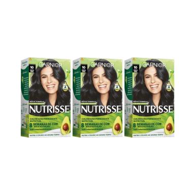 COLORAçAO NUTRISSE 10 PRETO-KIT C/3UN