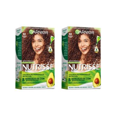COLORAçAO NUTRISSE 52 MARROM IVETE CAST CL IRIZADO ACAJU-KIT C/2UN