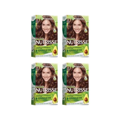 COLORAçAO NUTRISSE 57 CASTANHO CLARO DOURADO ACAJU-KIT C/4UN